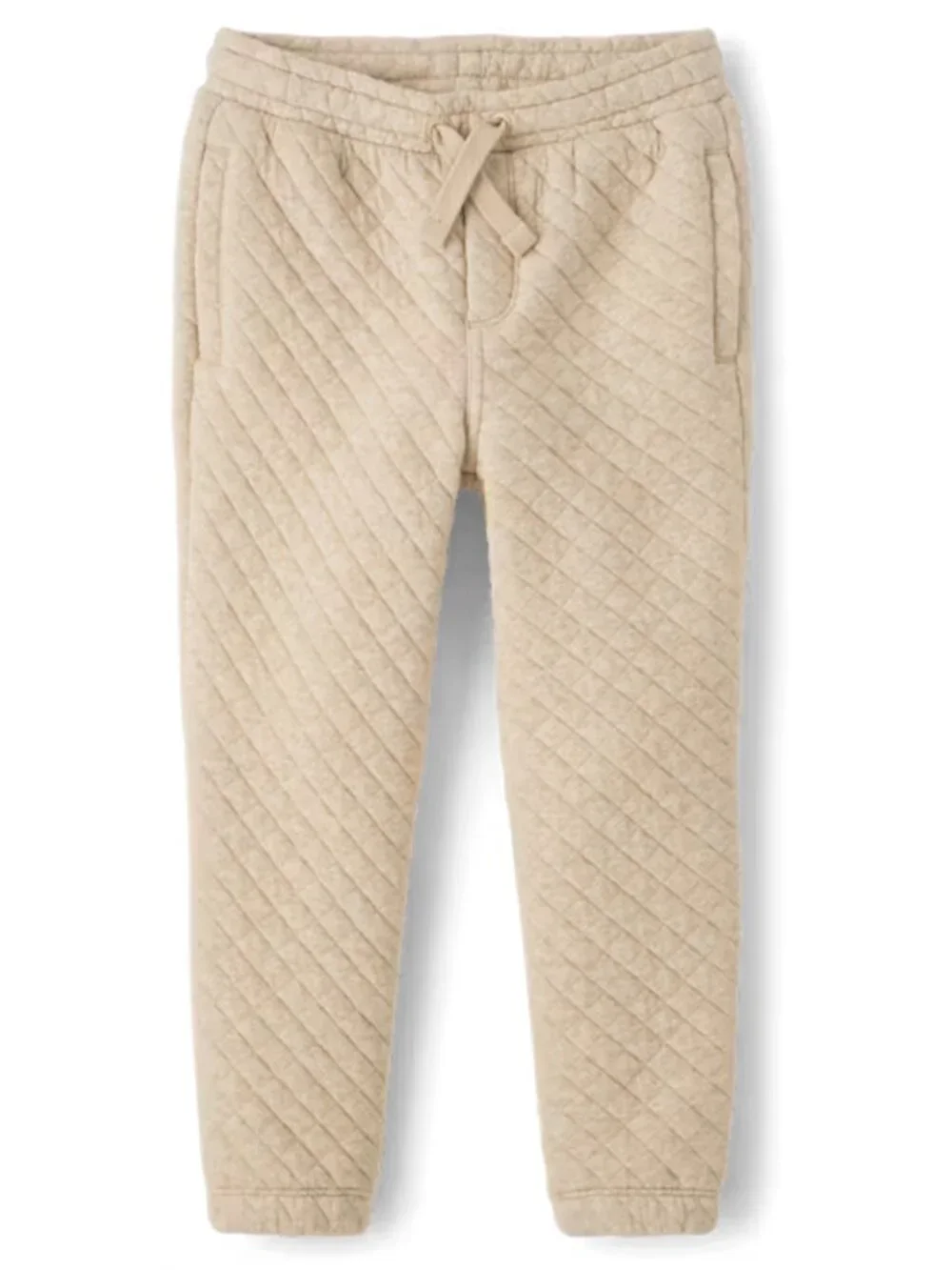 NWT New Gymboree Quilted Jogger Beige Cotton Pants Size 2T